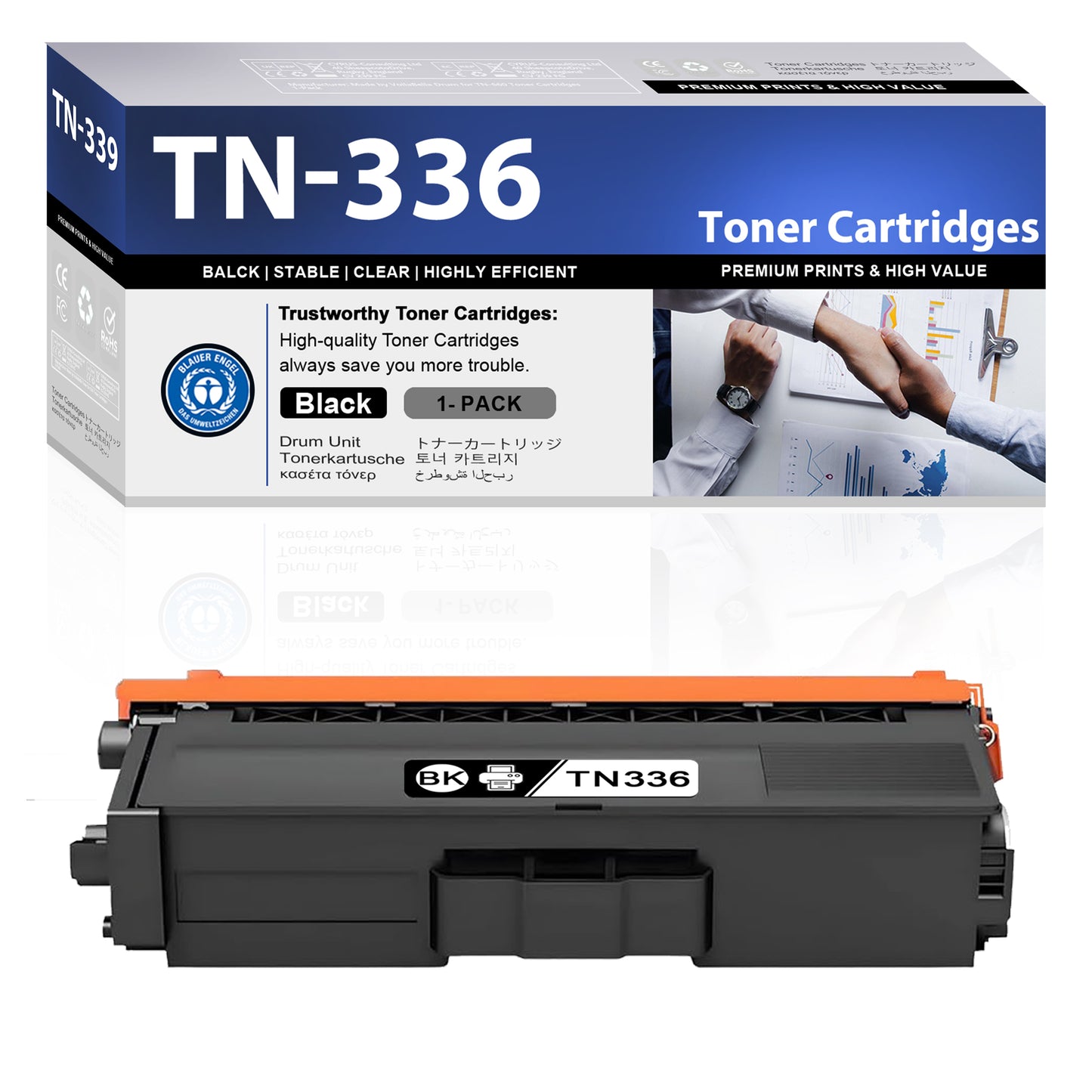 TN336 Toner Cartridges ZXTZX Compatibles for Brother TN336 Toner HL-L8350CDW MFC-9460CDN Series Printers 1 Pack Black