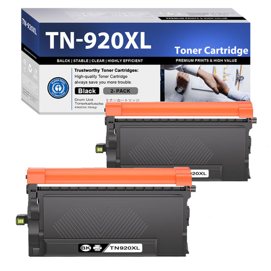 TN920XL Toner Cartridge ZXTZX Compatibles for Brother TN920 TN920XL Compatibles for HL-L5215DW MFC-L5710DN Series Printers Black 2 Pack