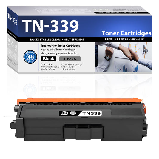 TN339 Toner Cartridges ZXTZX Compatibles for Brother TN339 Toner HL-L8350CDW MFC-L8600CDW Series Printers 1 Pack Black