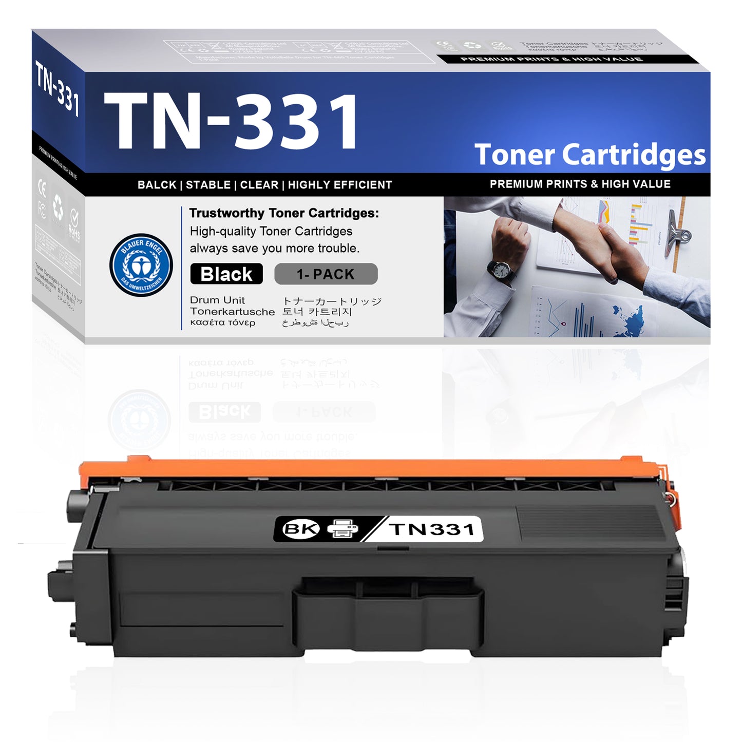 TN331 Toner Cartridges ZXTZX Compatibles for Brother TN331 Toner HL-8350CDWT MFC-9460CDN Series Printers 1 Pack Black