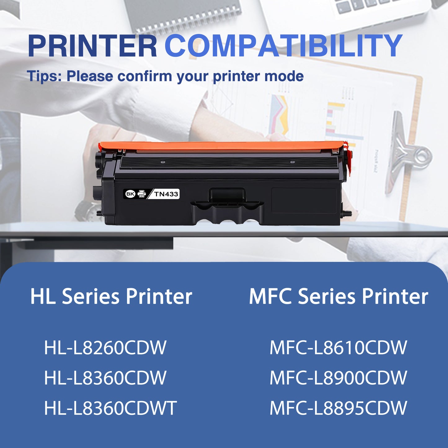 TN433 3 Pack Toner Cartridges ZXTZX Compatibles for Brother TN433 Toner HL-L8360CDW MFC-L8610CDW Series Printers (Cyan Magenta Yellow)