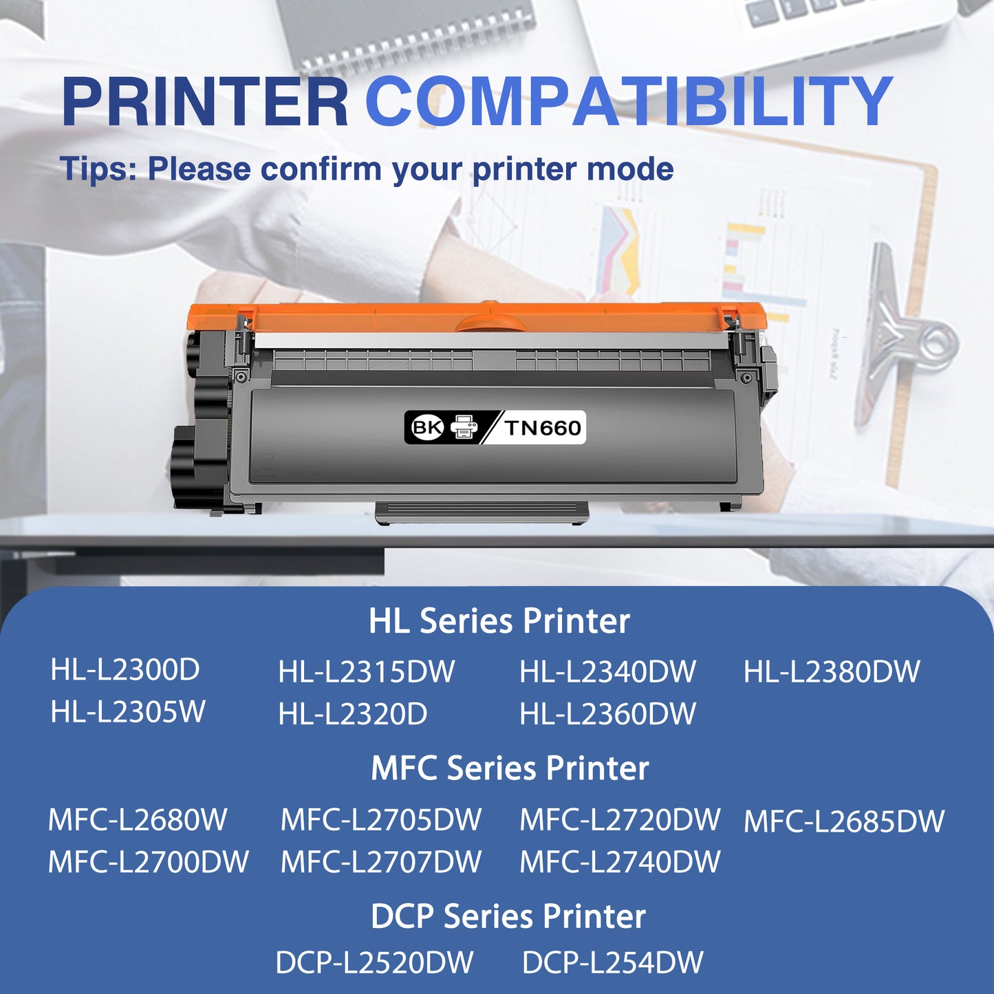 TN660 Toner Cartridge ZXTZX Compatibles for Brother TN-660 Compatibles for HL-L2315DW MFC-L2720DW Series Printers 1 Pack Black