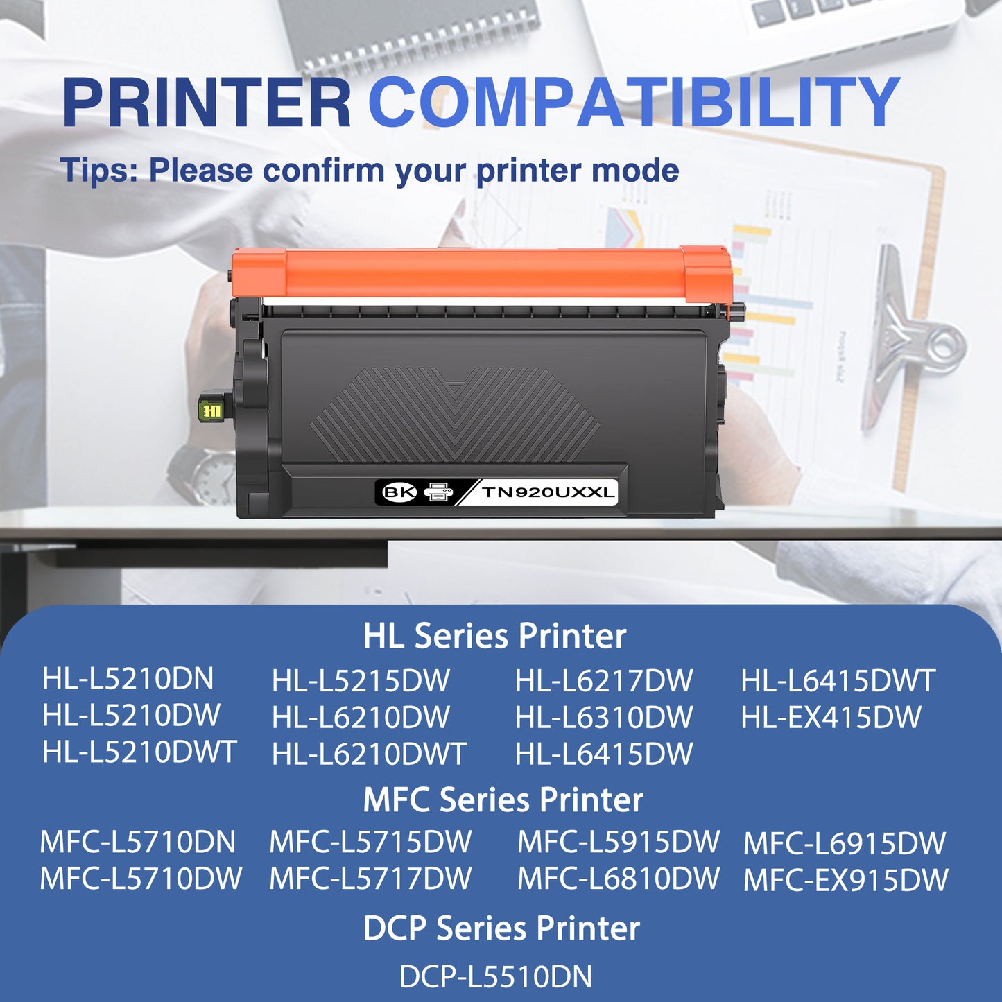 TN920UXXL Toner Cartridge ZXTZX Compatibles for Brother TN920 TN920XL TN-920XXL TN-920UXXL Compatibles for HL-L6217DW MFC-L6915DW Series Printers 1 Pack Black