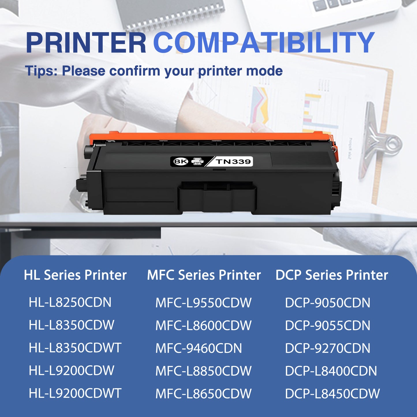 TN339 Toner Cartridges ZXTZX Compatibles for Brother TN339 Toner HL-L8350CDW MFC-L8600CDW Series Printers 3 Pack Black