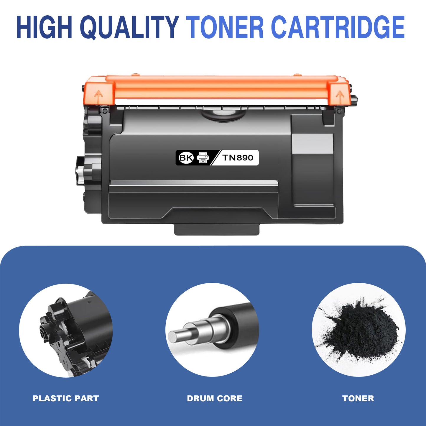 TN890 Toner Cartridge ZXTZX Compatibles for Brother TN-890 Compatibles for HL-L6250DW MFC-L6900DW Series Printers 4 Pack Black