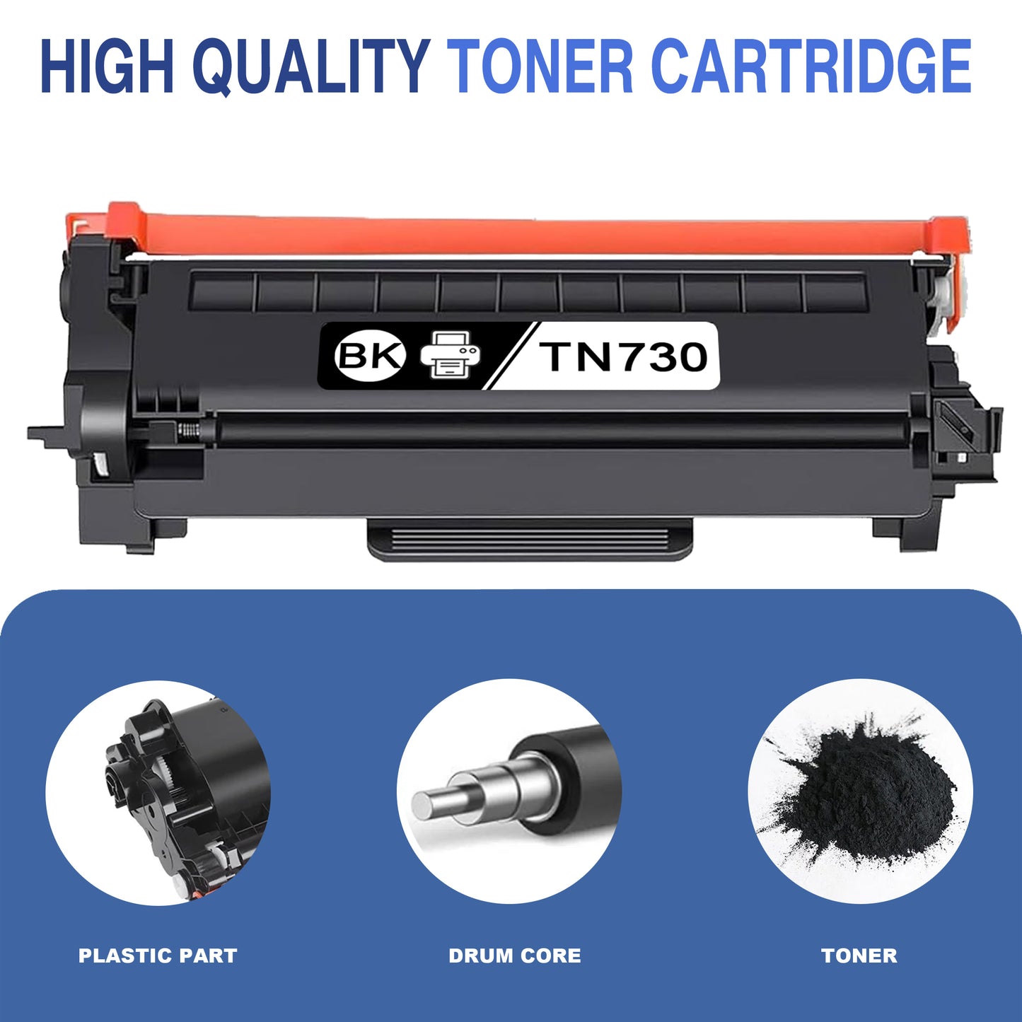 TN730 Toner Cartridge ZXTZX Compatibles for Brother TN-730 Compatibles for HL-L2370DW MFC-L2750DW Series Printers 3 Pack Black