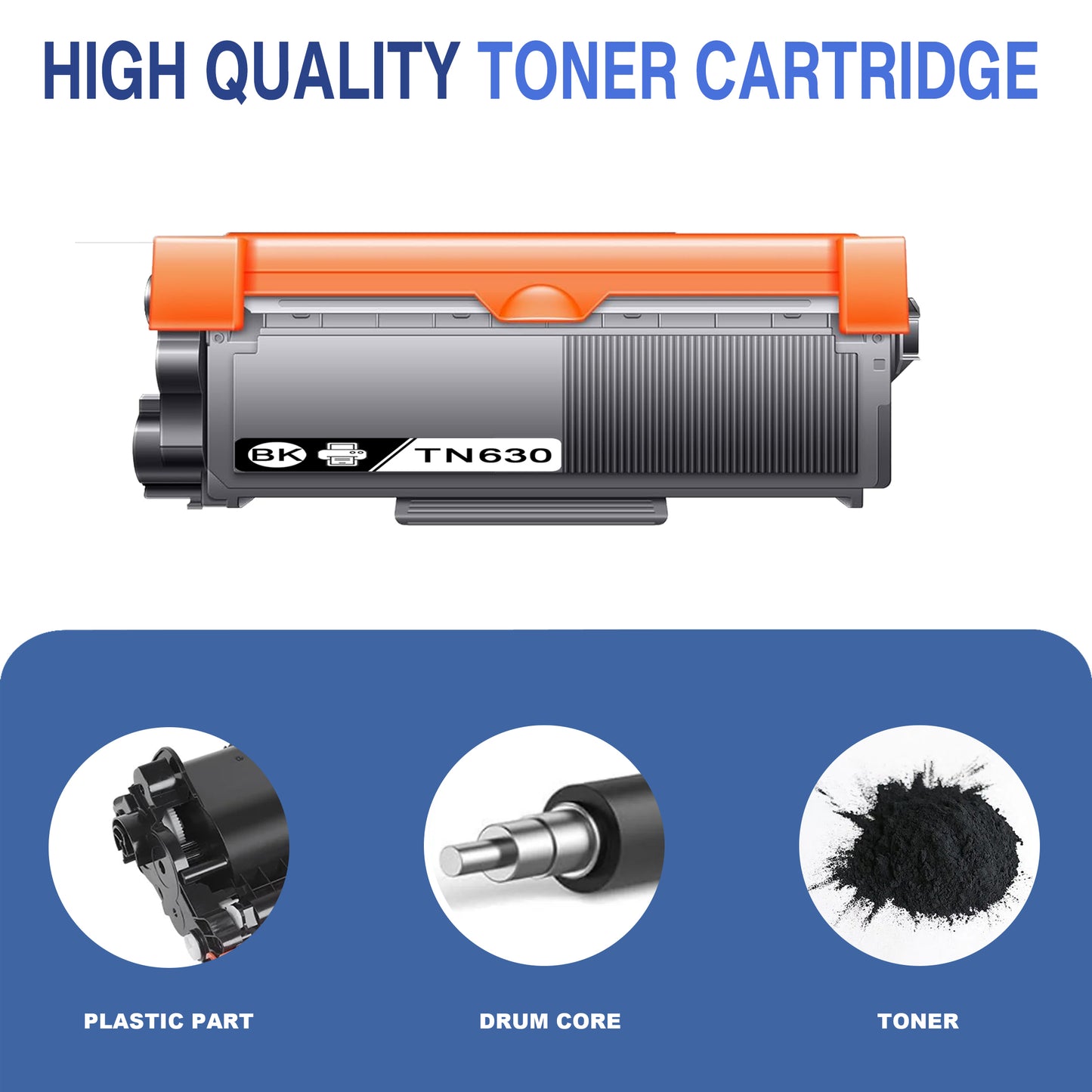 TN630 Toner Cartridge ZXTZX Compatibles for Brother TN-630 Compatibles for HL-L2360DW MFC-L2685DW Series Printers 4 Pack Black