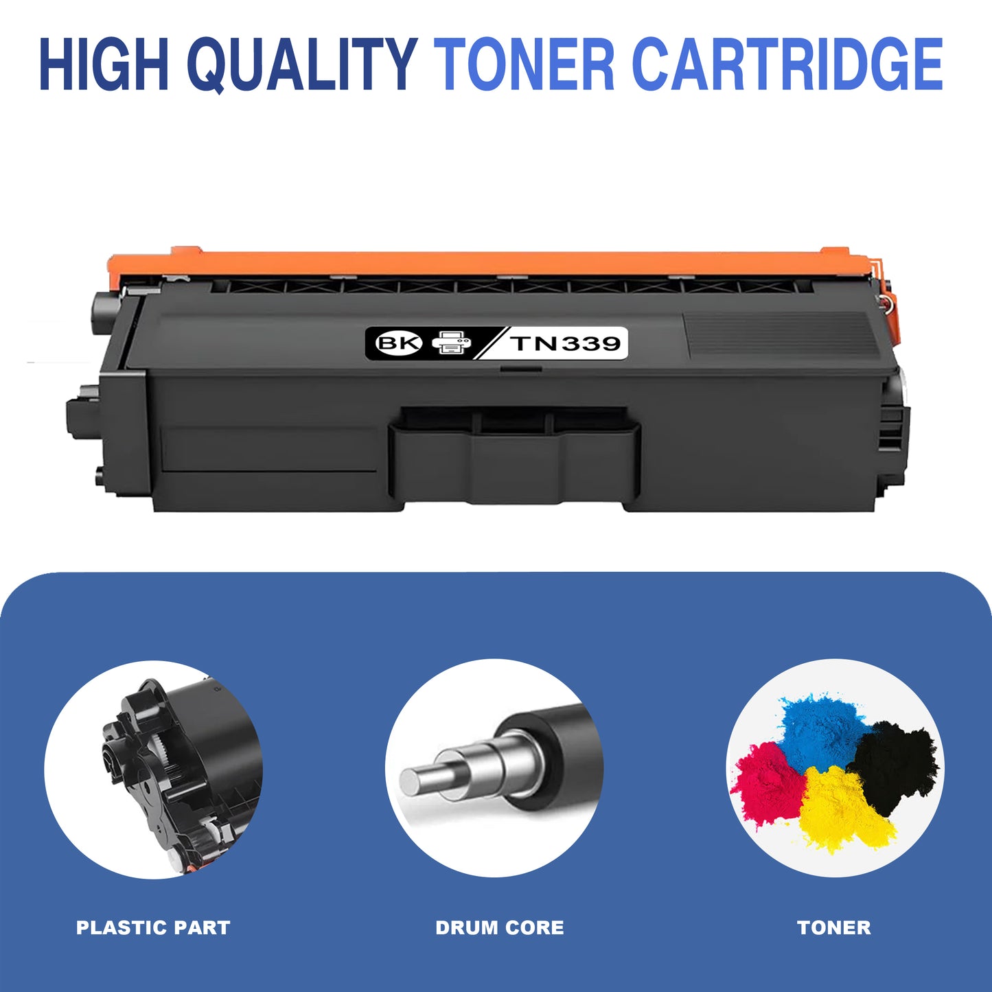 TN339 Toner Cartridges ZXTZX Compatibles for Brother TN339 Toner HL-L8350CDW MFC-L8600CDW Series Printers 4 Pack(Black Cyan Magenta Yellow)