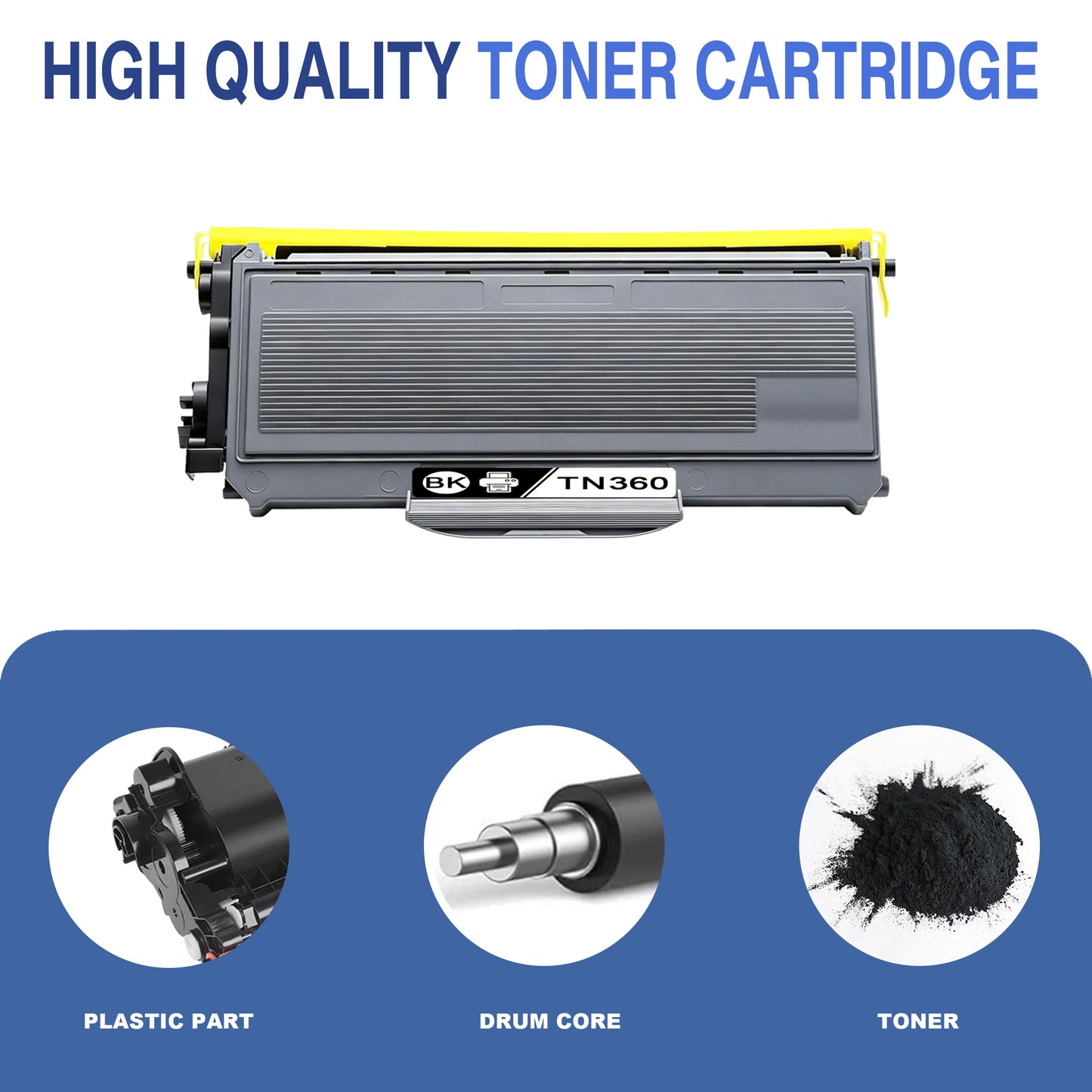 TN360 Toner Cartridge ZXTZX Compatibles for Brother TN360 Compatibles for HL-2170W MFC-7840W Series Printers 4 Pack Black