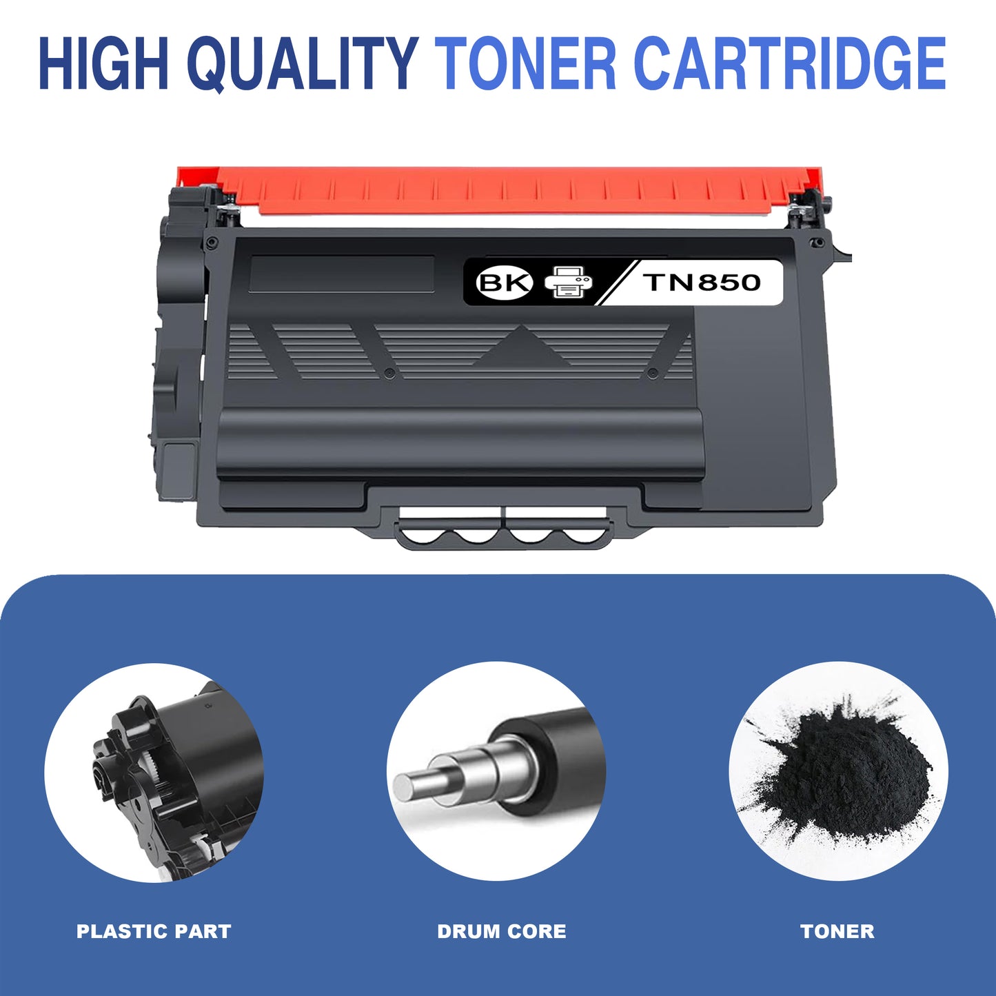 TN850 Toner Cartridge ZXTZX Compatibles for Brother TN-850 Compatibles for HL-L6400DWT MFC-L6700DW Series Printers 1 Pack Black