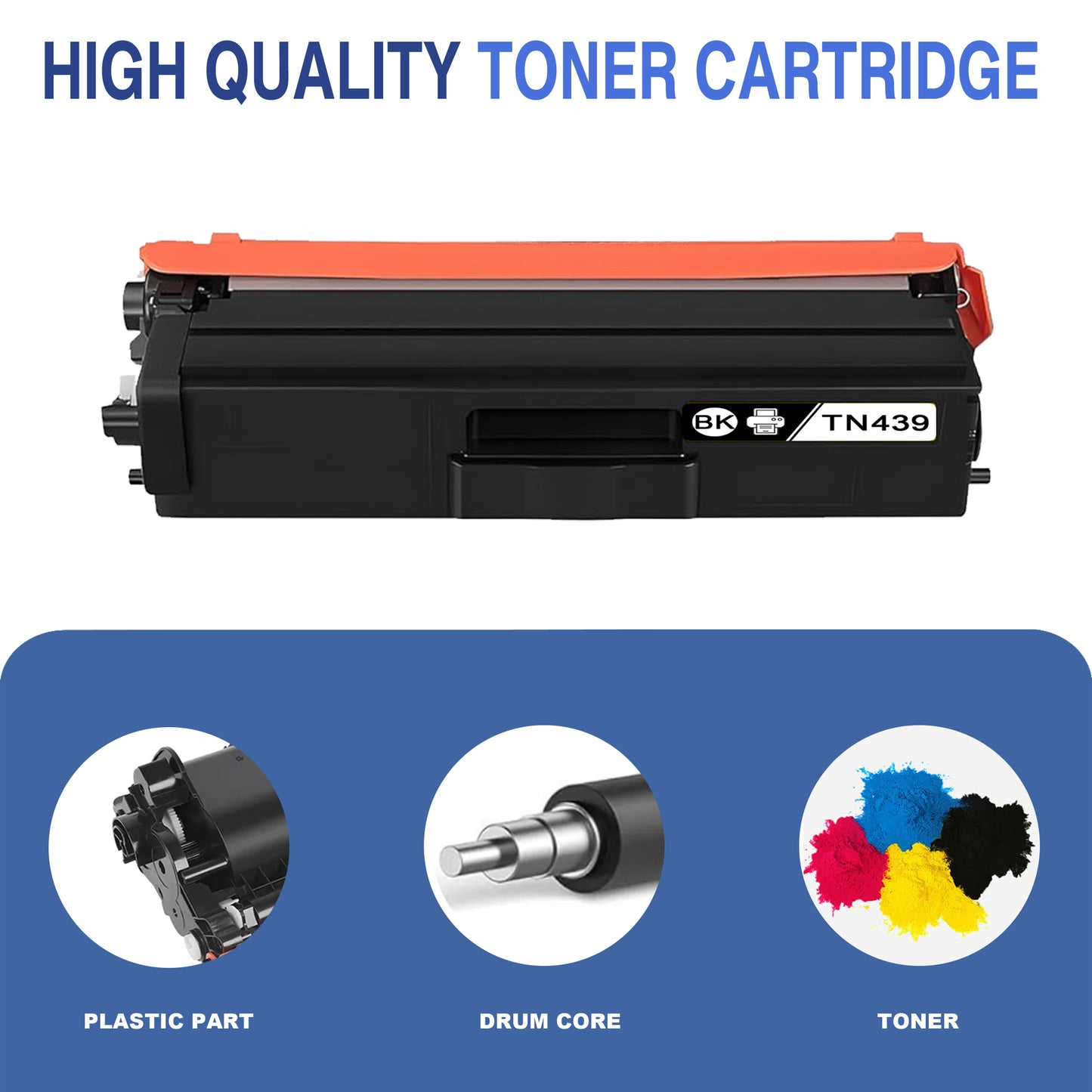TN439 Toner Cartridges ZXTZX Compatibles for Brother TN439 Toner HL-L9310CDW MFC-L8610CDW Series Printers 1 Black Pack