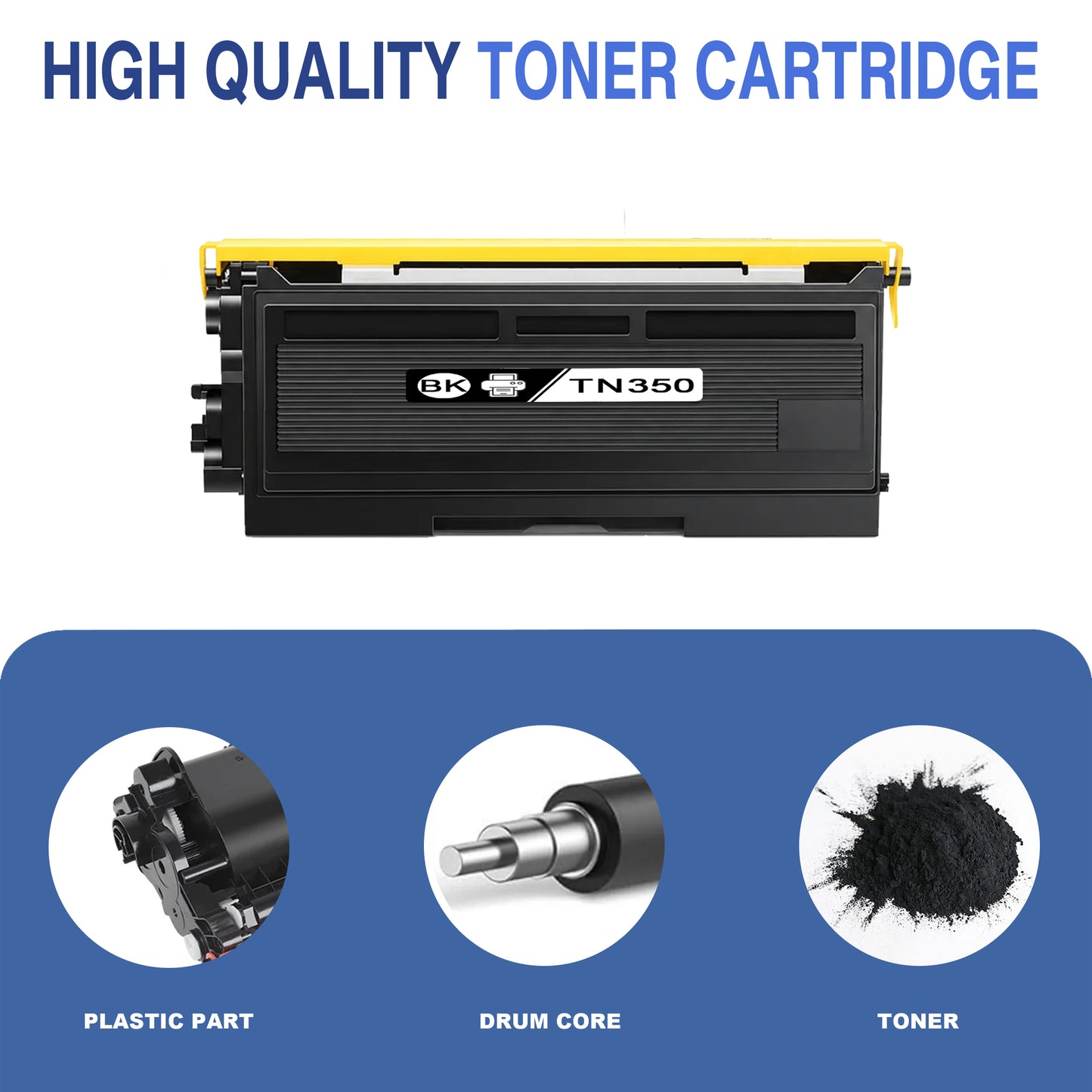 TN350 Toner Cartridge ZXTZX Compatibles for Brother TN350 Compatibles for HL-2040N MFC-7225N Series Printers 1 Pack Black