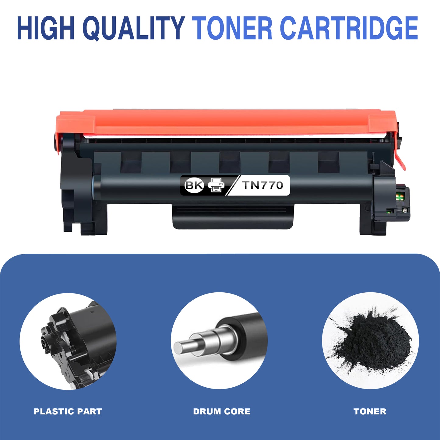 TN770 4 Pack Toner Cartridges ZXTZX Compatibles for Brother TN770 Toner HL-L5215DW MFC-L2750DWXL Series Printers
