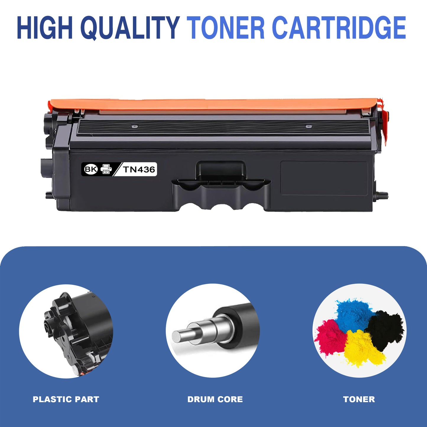 TN436 ZXTZX Toner Cartridges Compatibles for Brother TN436 Toner HL-L8360CDW MFC-L8900CDW Series Printers 4 Pack (Black Cyan Magenta Yellow)