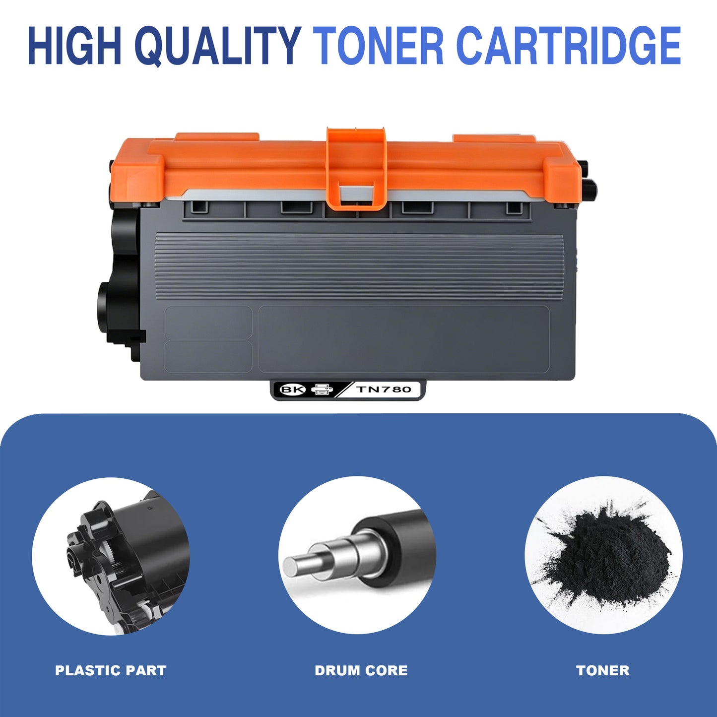 TN780 Toner Cartridge ZXTZX Compatibles for Brother TN-780 Compatibles for HL-6180DWT MFC-8950DWT Series Printers 1 Pack Black