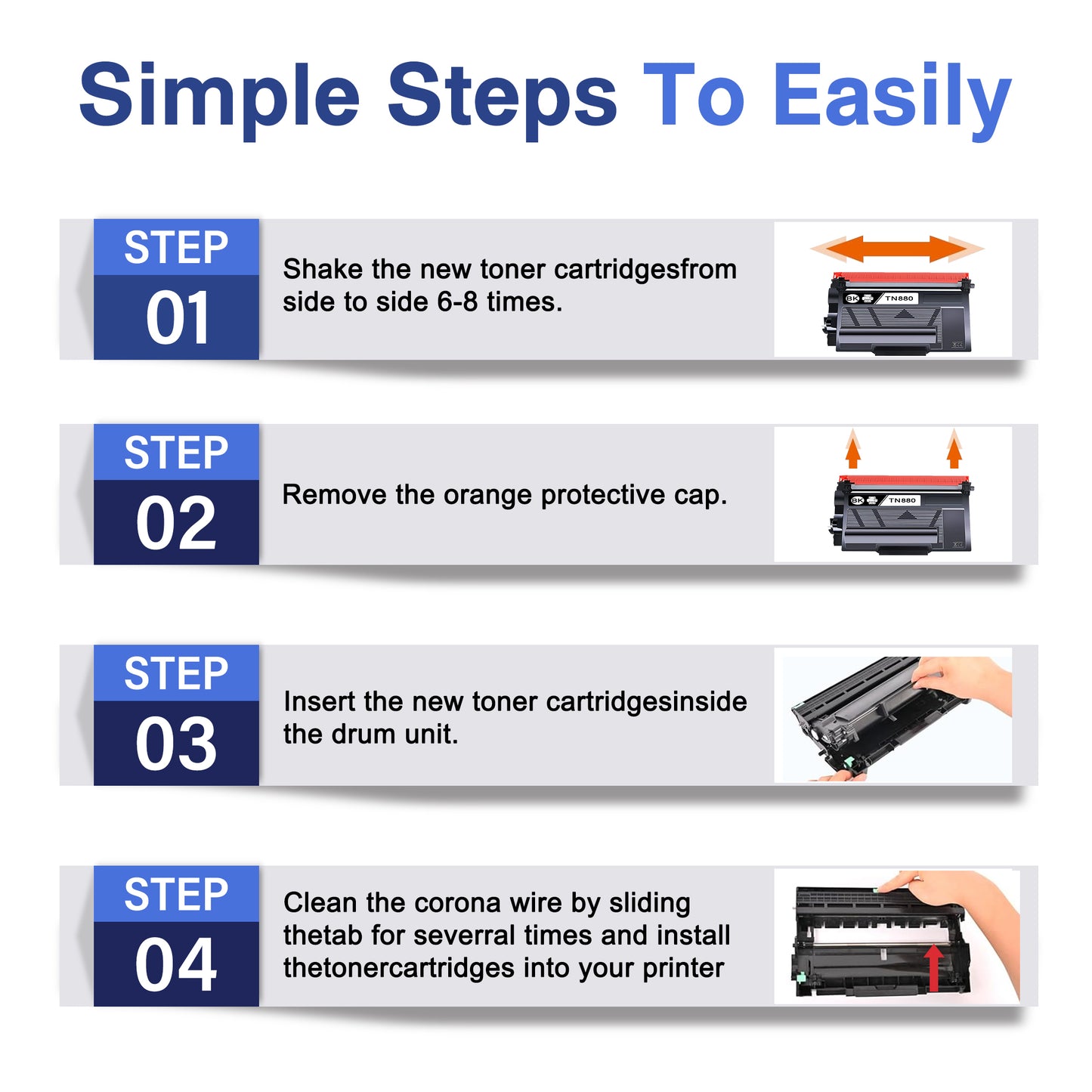 TN820 Toner Cartridge ZXTZX Compatibles for Brother TN-820 ZXTZX Compatibles for HL-L2465DW MFC-L2760DW Series Printers 3 Black Pack