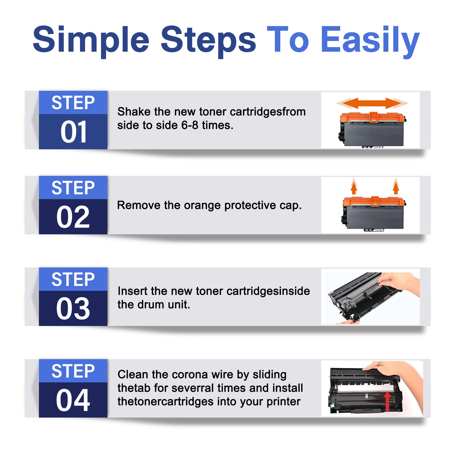 TN780 Toner Cartridge ZXTZX Compatibles for Brother TN-780 Compatibles for HL-6180DWT MFC-8950DWT Series Printers 1 Pack Black