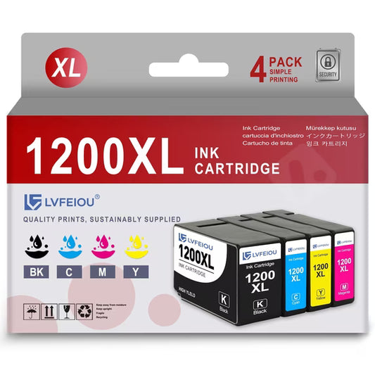 PGI-1200XL 1200XL Ink Cartridge Compatible for Canon PGI 1200XL Ink MAXIFY MB2120 MB2050 MB2350 MB2320 MB2020 MB2720 MB2030 Printers (4 Pack)