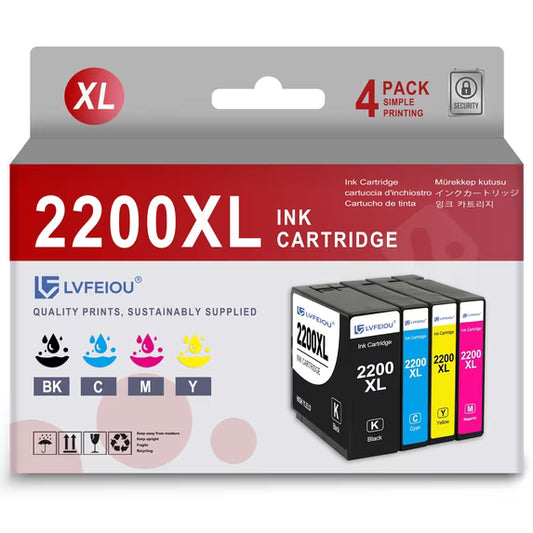 PGI-2200XL 2200XL Ink Cartridge Compatible for Canon PGI 2200XL Ink Maxify MB5020 MB5120 MB5320 MB5420 iB4020 iB4120 Printers (4 Pack)
