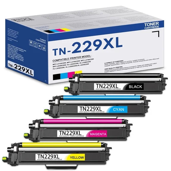 TN229XL TN229 Toner Cartridge for Brother TN229 TN229XL Toner Cartridges for Brother MFC l3720CDW, MFC l3780CDW(4 Pack)