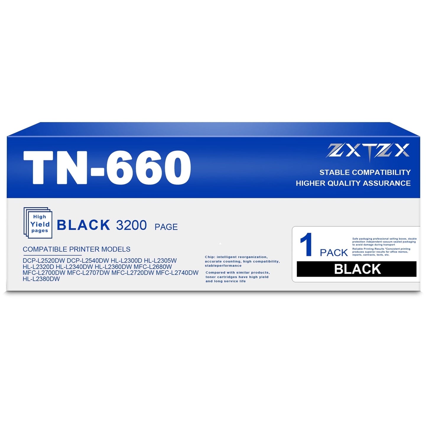 TN660 Toner for Brother TN660 TN630 Black Toner Cartridge HL-2240D MFC-7240 Printer