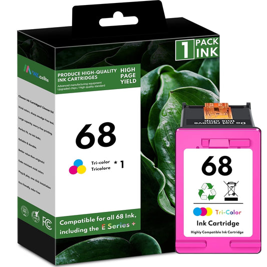 68 Ink Cartridge Compatible for 68 Ink Cartridge for Envy 6100e 6500e Series (1 Tri-Color)