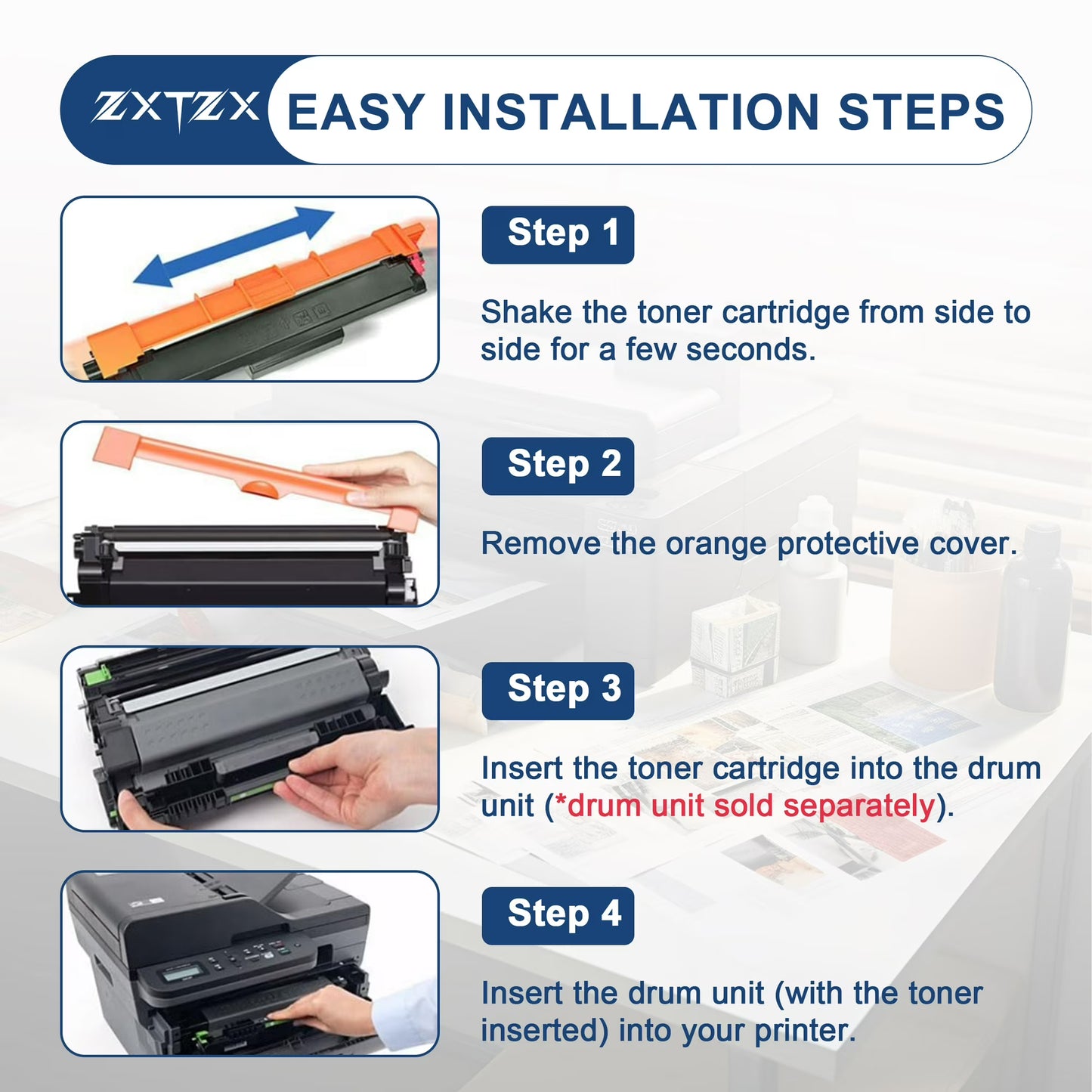 TN750 Toner Compatible for Brother TN750 Black Toner Cartridges Printer