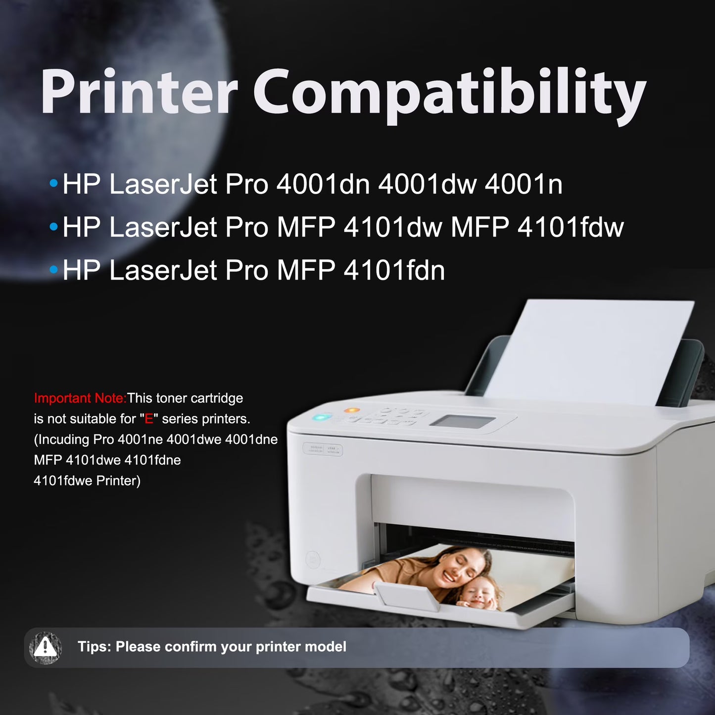 148X Black Toner Cartridge Compatible for 148X W1480X for LaserJet Pro 4001dw 4001n Printer (2 Pack)
