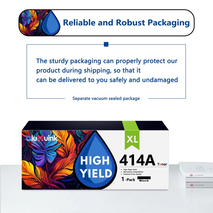 414A Toner Cartridge 1 Pack Compatible for HP 414A W2020A Black Toner Cartridges for Color Laser Enterprise M455dn, MFP M480f; Color Laser Pro M454, MFP M479 Series Printers