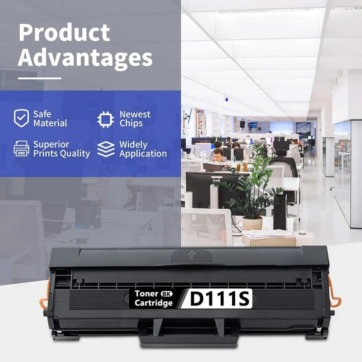 SevenColor MLT-D111S SU814A Black Toner Cartridge for Samsung Xpress M2020 Printer, Black