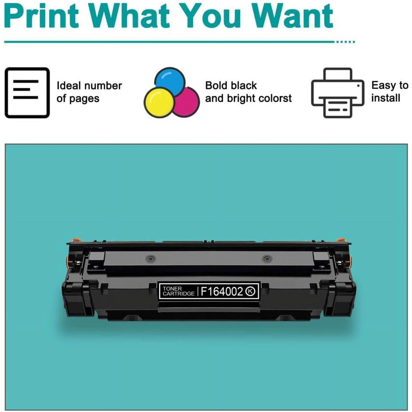 F164002 Toner Cartridge: F164002 Toner Cartridge Replacement for Canon F164002 Printer