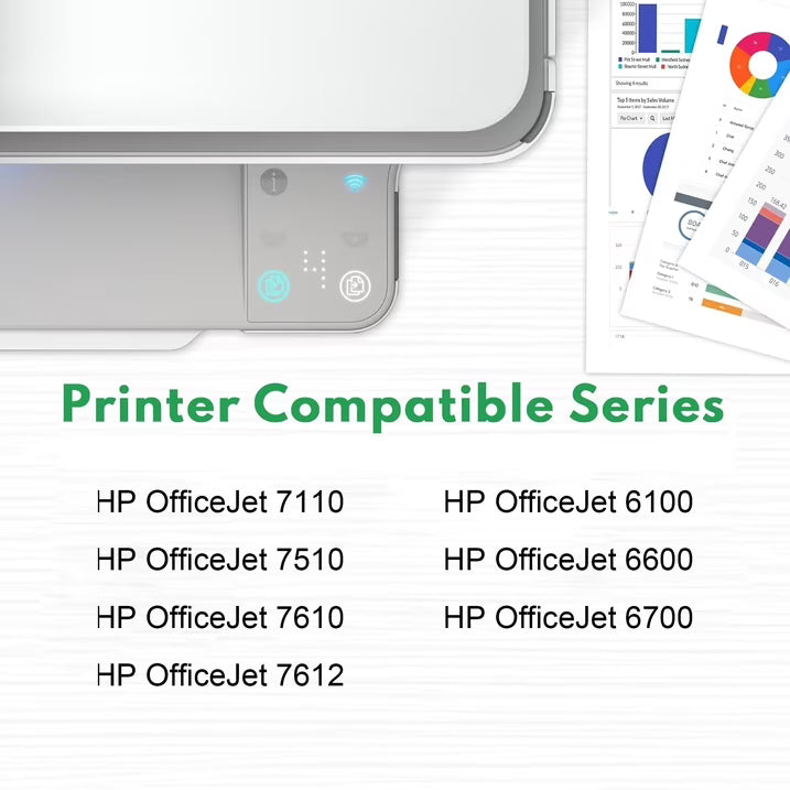 932XL 933XL Black Color Ink Cartridge Compatible for 932 XL 933 XL Ink for Officejet 6700 Printer