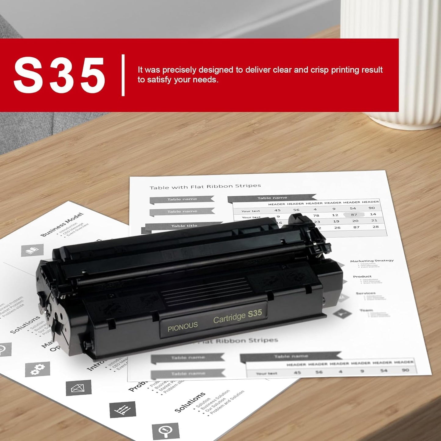 S35 High-Yield Black Toner Cartridge S35 Toner Replacement for Canon imageCLASS D320 D340 D310 D383 FAXPHONE L170 L360 L380 LaserClass 310 320 PC-D320 D340 Printer Toner