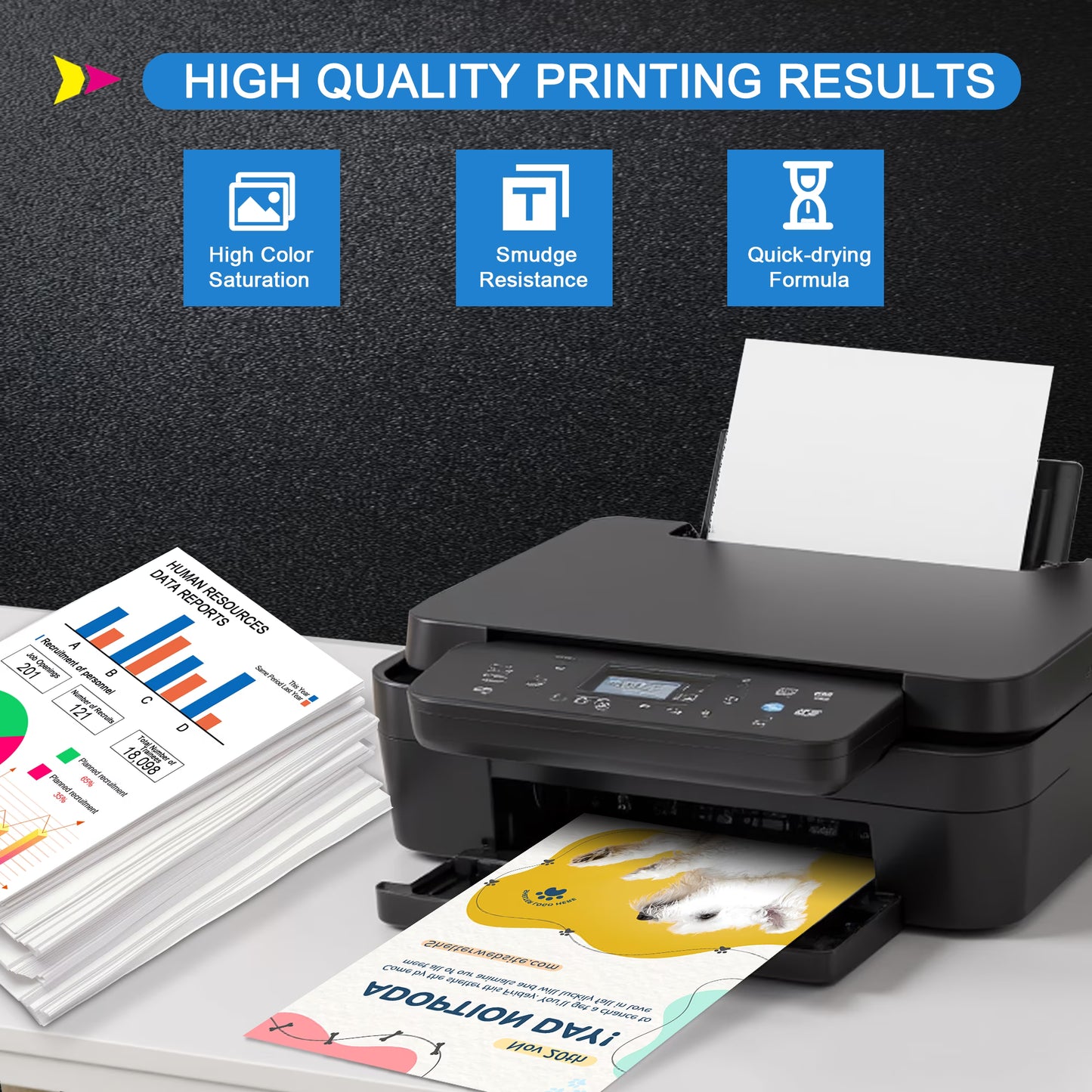 250XL 251XL Ink Compatible for Canon 250 251 Ink Cartridge MG5520 MG6620 Printer (5 Pack)