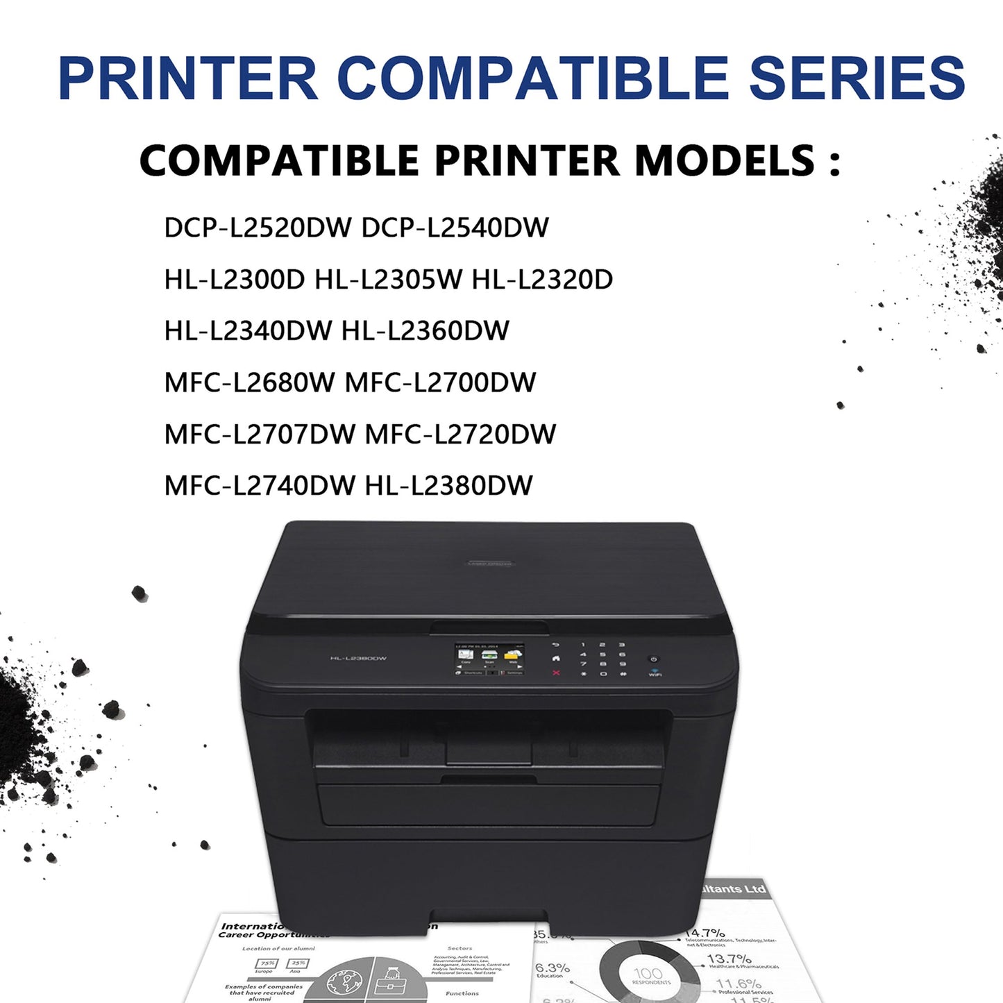 TN660 Toner for Brother TN660 TN630 Black Toner Cartridge HL-2240D MFC-7240 Printer
