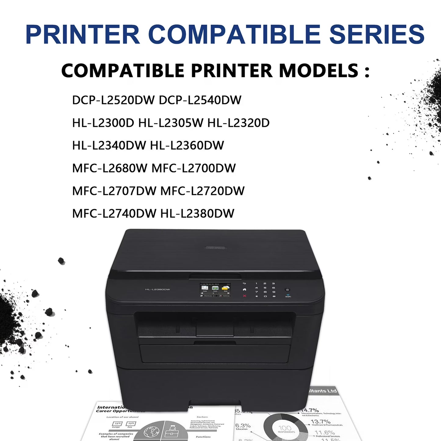 TN660 Toner for Brother TN660 TN630 Black Toner Cartridge HL-2240D MFC-7240 Printer