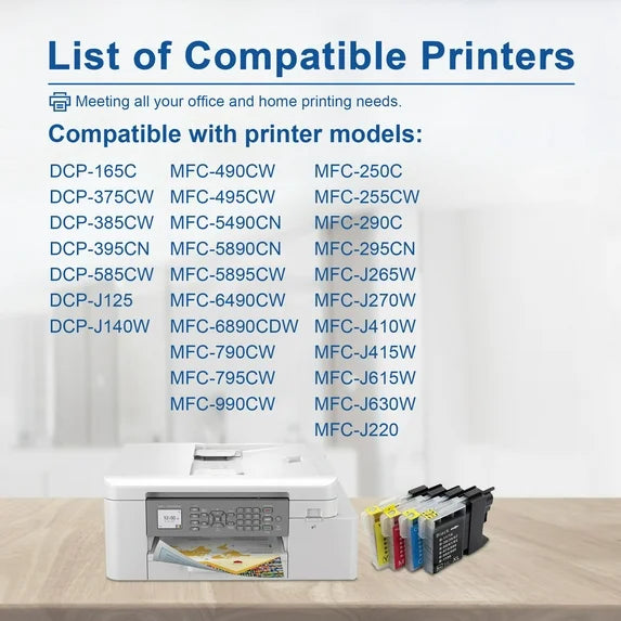 LC61 Ink cartridges Compatible for Brother LC 61 ink Compatible for MFC-795CW MFC-990CW Printer