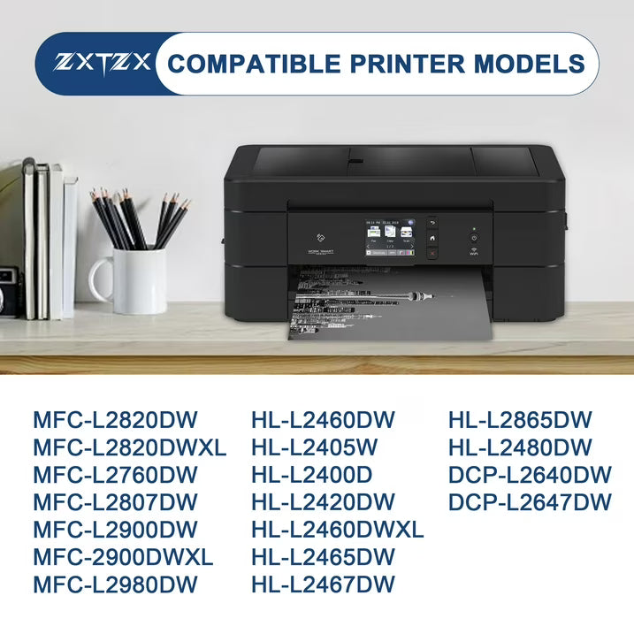 TN830XL Toner Compatible for Brother TN830 XL toner cartridge MFC-L2820DW MFC-L2820DWXL MFC-L2760DW Printer 2 Pack