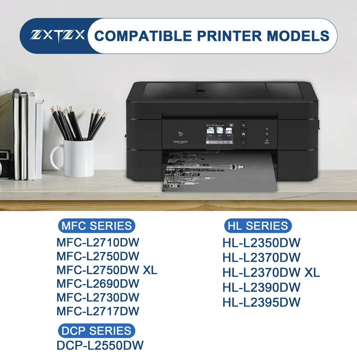 TN 760 Toner Compatible for Brother TN760 TN730 Black Toner Cartridges 2 Pack