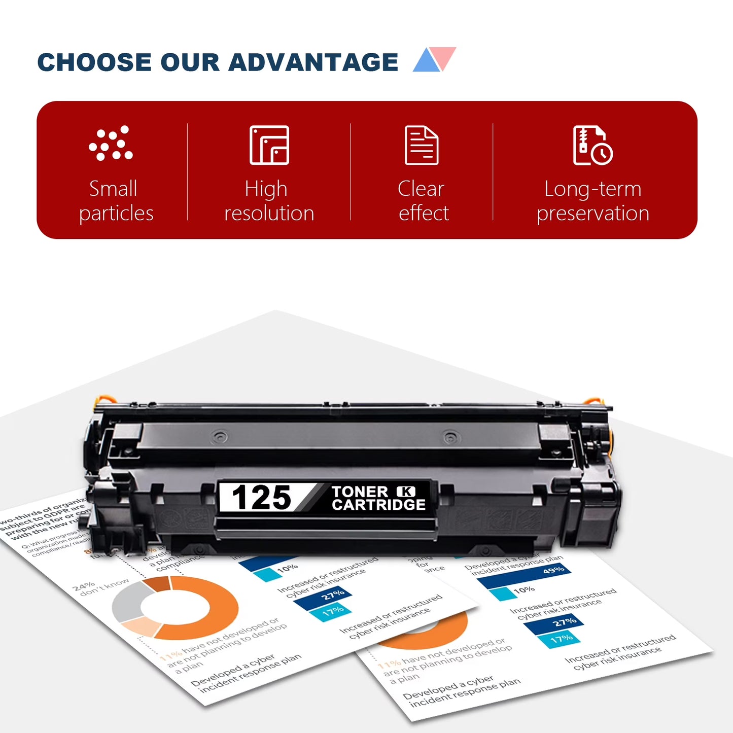 CRG 125 Black Toner Cartridge Compatible for Canon 125 CRG125 CRG-125 for Imageclass LBP6030w LBP6000 MF3010 Printer (4-Pack)