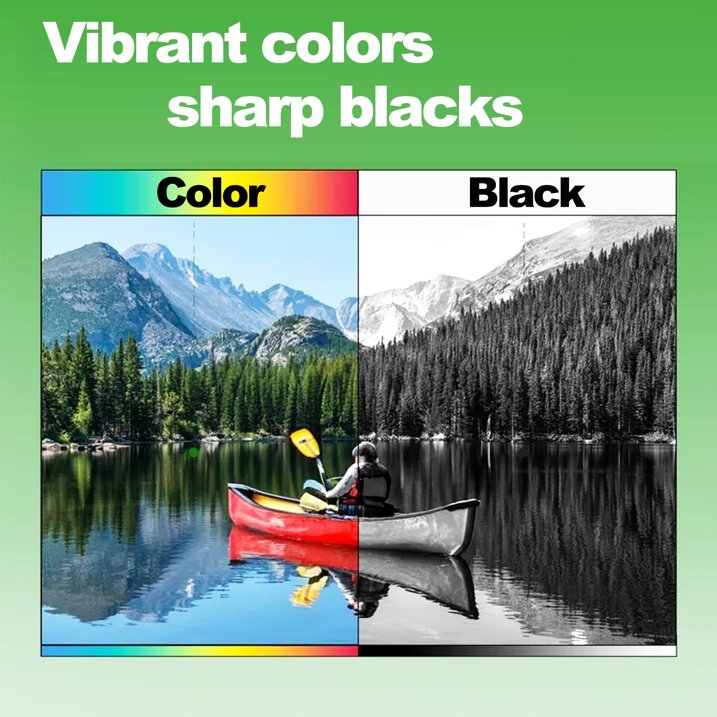 61 Ink Compatible for 61 XL Ink Cartridges Combo Pack for Envy 4500 5530 Printer(Black Tri-Color)