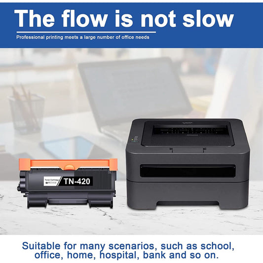 TN420 TN-420 High Yield Toner Cartridge Compatible for Brother TN 420 Toner Cartridge for Brother MFC-7240 MFC-7860DW HL-2230 HL-2240 Printer 1 Black