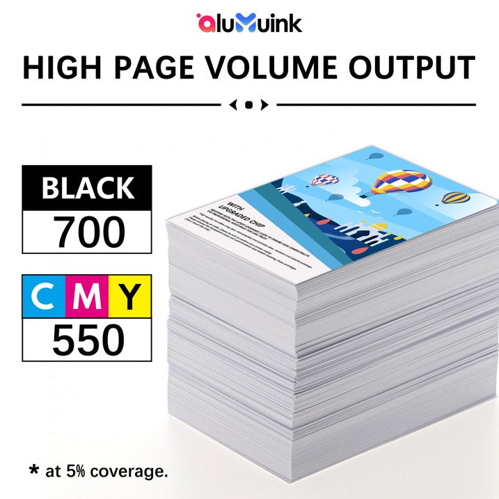 61XL 61 Ink Cartridges Compatible for Ink 61 61 XL Black Tri-Color (2 Pack)