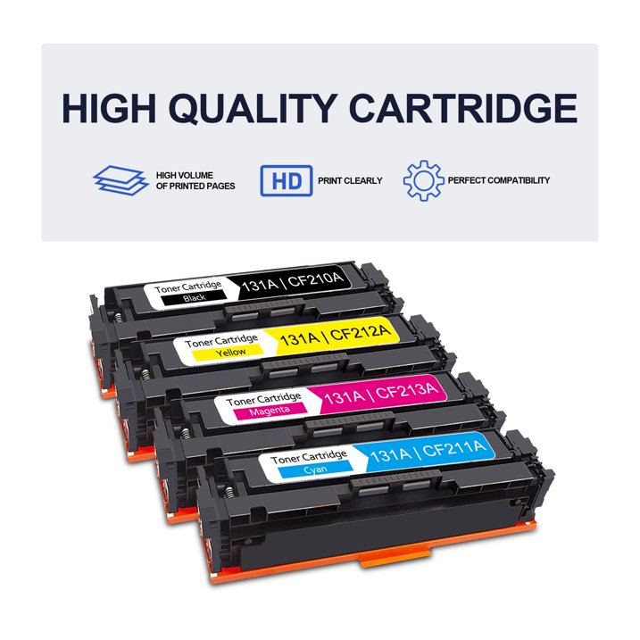 131A Toner With Chip Compatible for 131A CF210A Toner Cartridges for M276nw Printer (5 Pack）