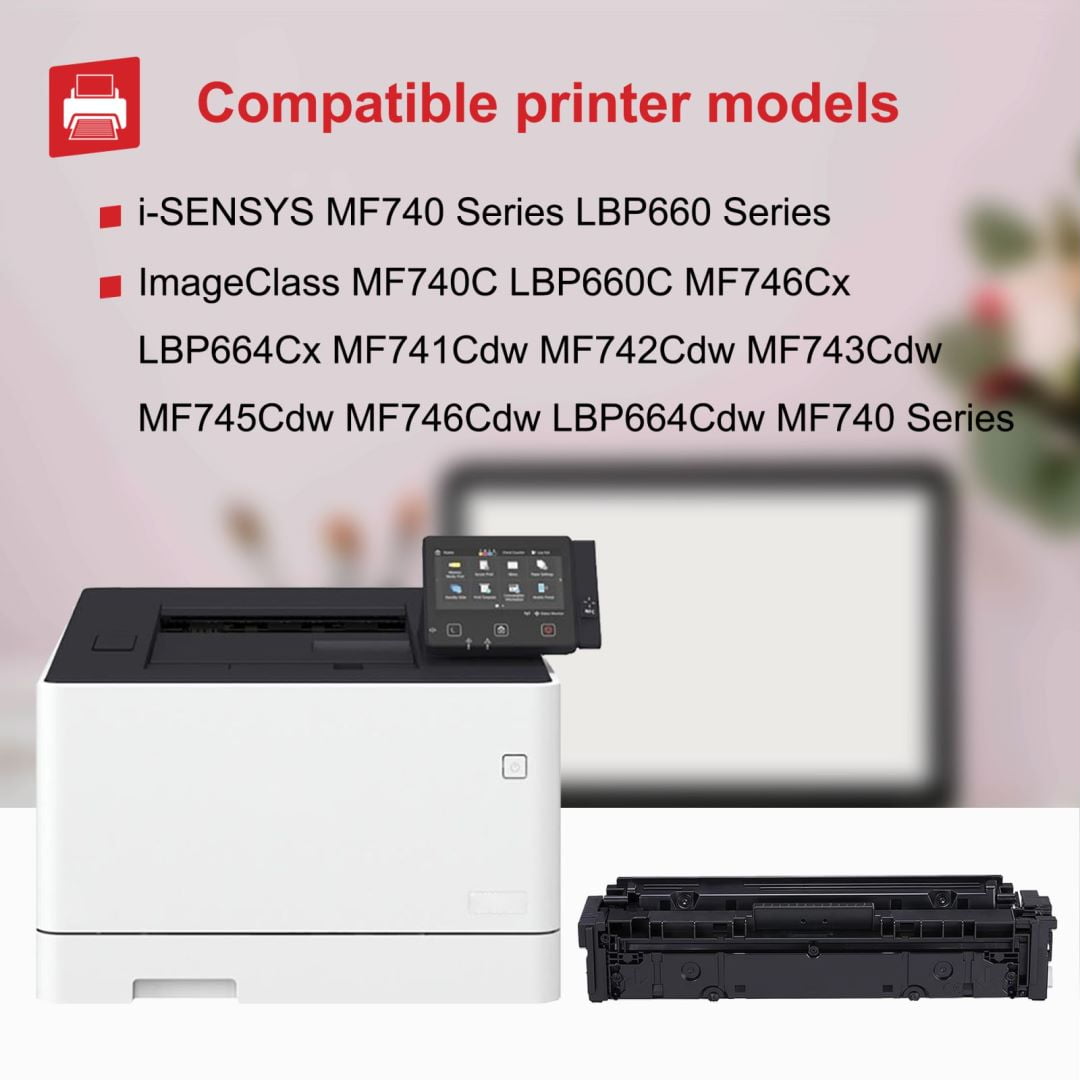 055 Toner Cartridge 4 Pack-BK/C/M/Y Replacement for Canon 055 ImageCLASS MF741Cdw MF743Cdw MF745Cdw MF746Cdw LBP664Cdw Printer