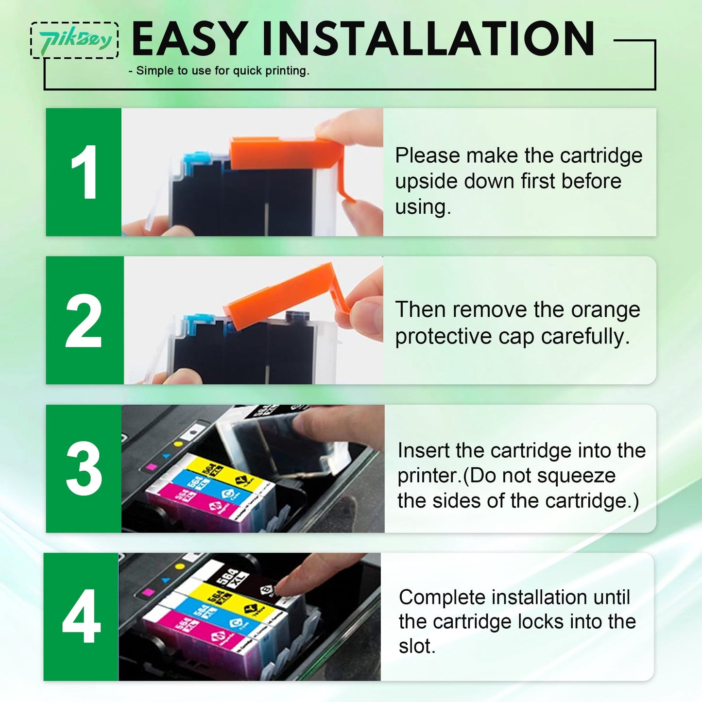 564XL 564 XL Ink Cartridges Combo Pack (5 Pack) - Compatible for HP 564 Ink Works with DeskJet 3520 OfficeJet 4620 Printers