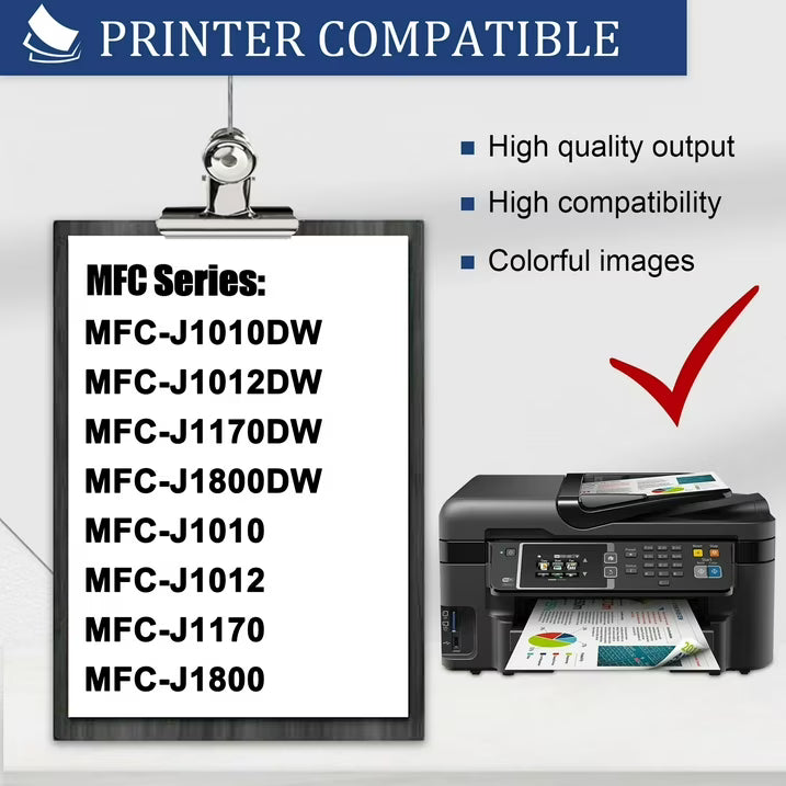 LC401 Ink Cartridges Compatible for Brother LC401 LC401XL for MFC-J1010DW MFC-J1012DW MFC-J1170DW Printer (5 Pack)