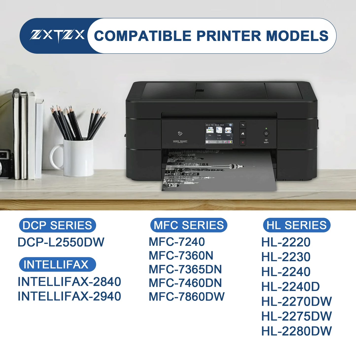 TN450 Toner Compatible for Brother TN450 Toner Cartridges for MFC-7860DW HL-2240 Printer