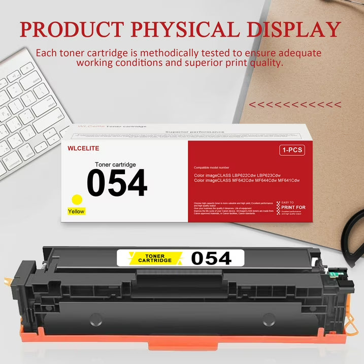 054 CRG-054 Toner Cartridge Yellow Replacement for Canon 054 Toner Cartridge for LBP622Cdw MF644cdw MF641Cdw Printer