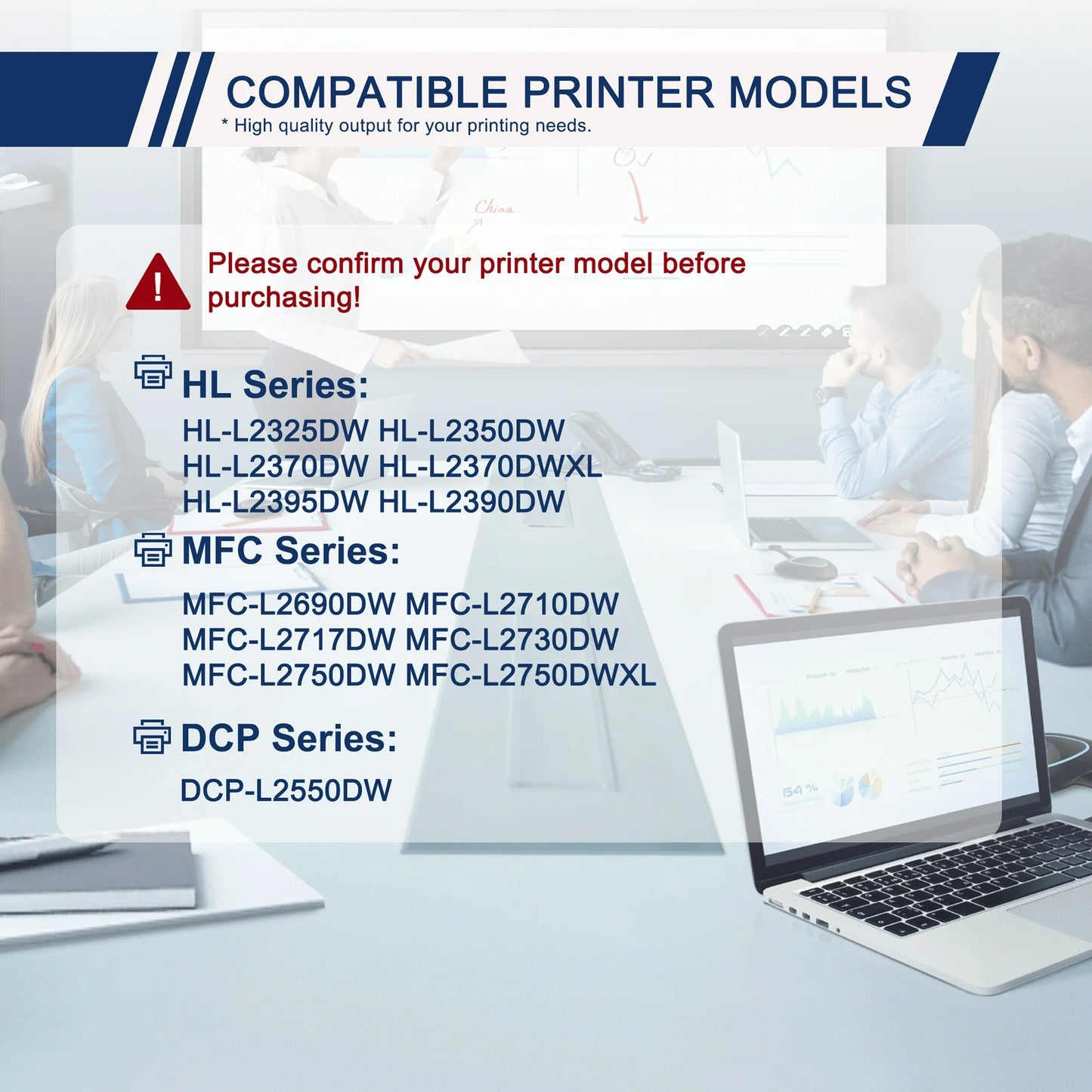 TN760 Toner Cartridge Compatible for Brother TN-760 760 Work for DCP-L2550DW MFC-L2710DW MFC-L2750DW Printer (Black, 2-Pack)